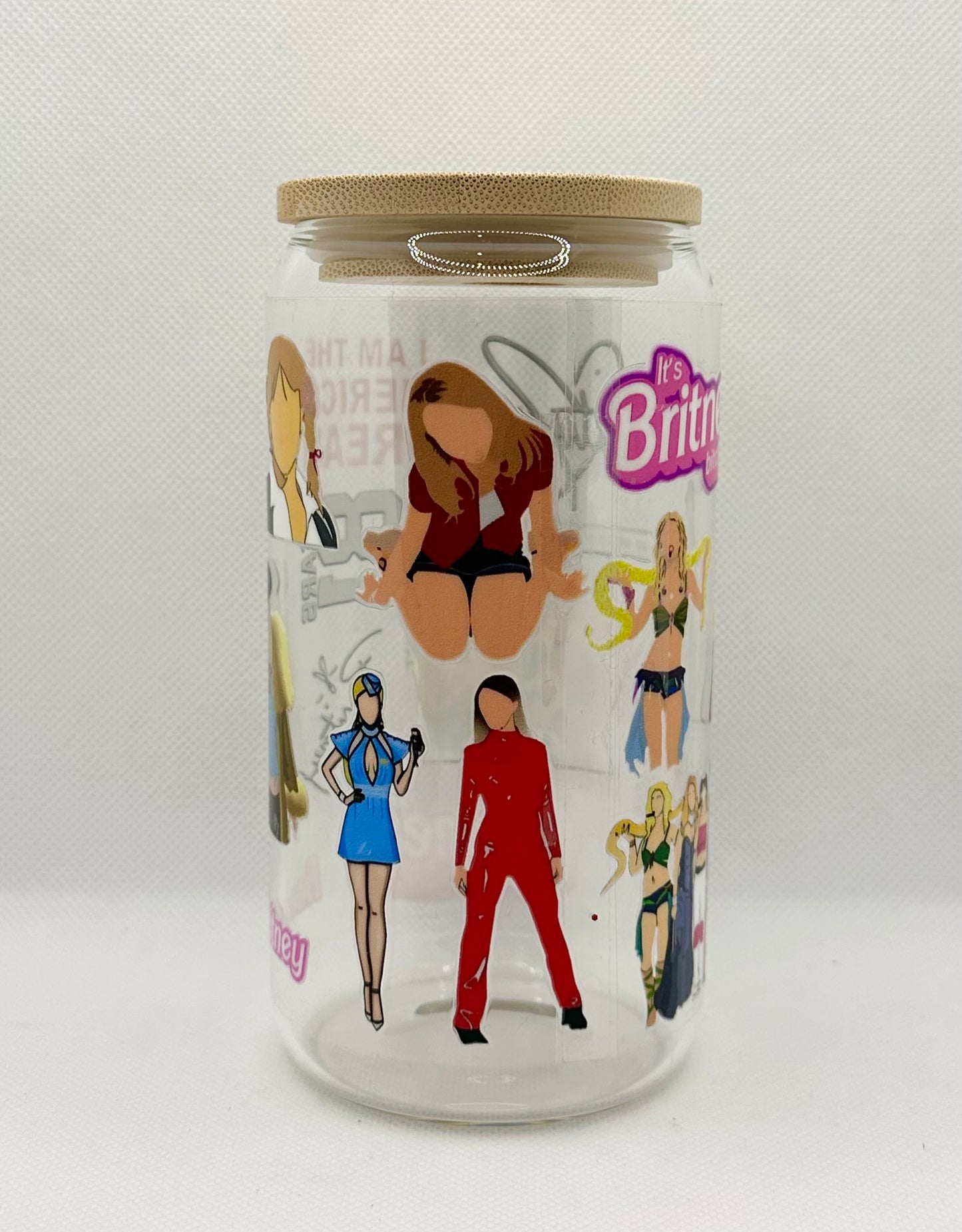 BS 16oz Clear Glass Tumbler with Straw