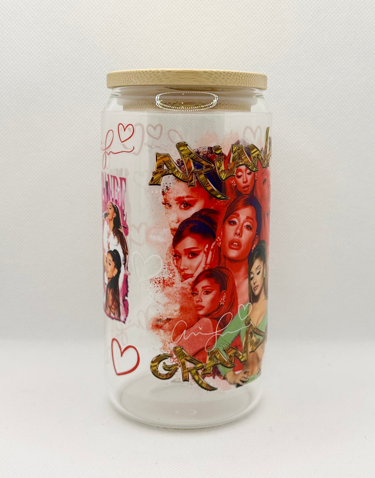 AG 16oz Clear Glass Tumbler with Straw