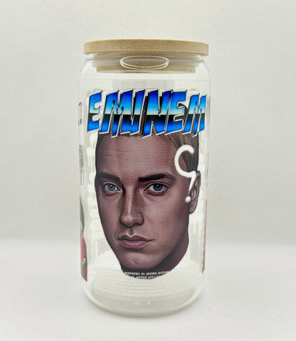 Rapper 16oz Clear Glass Tumbler with Straw