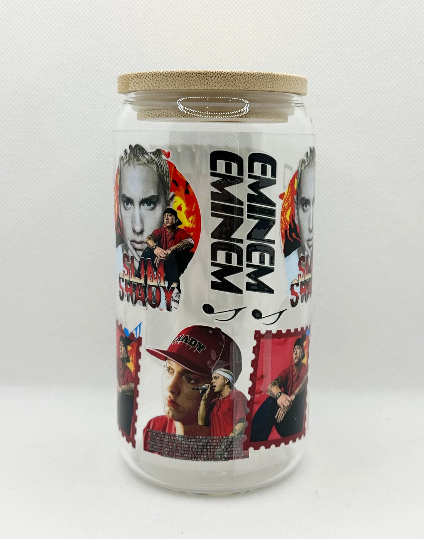 Rapper 16oz Clear Glass Tumbler with Straw