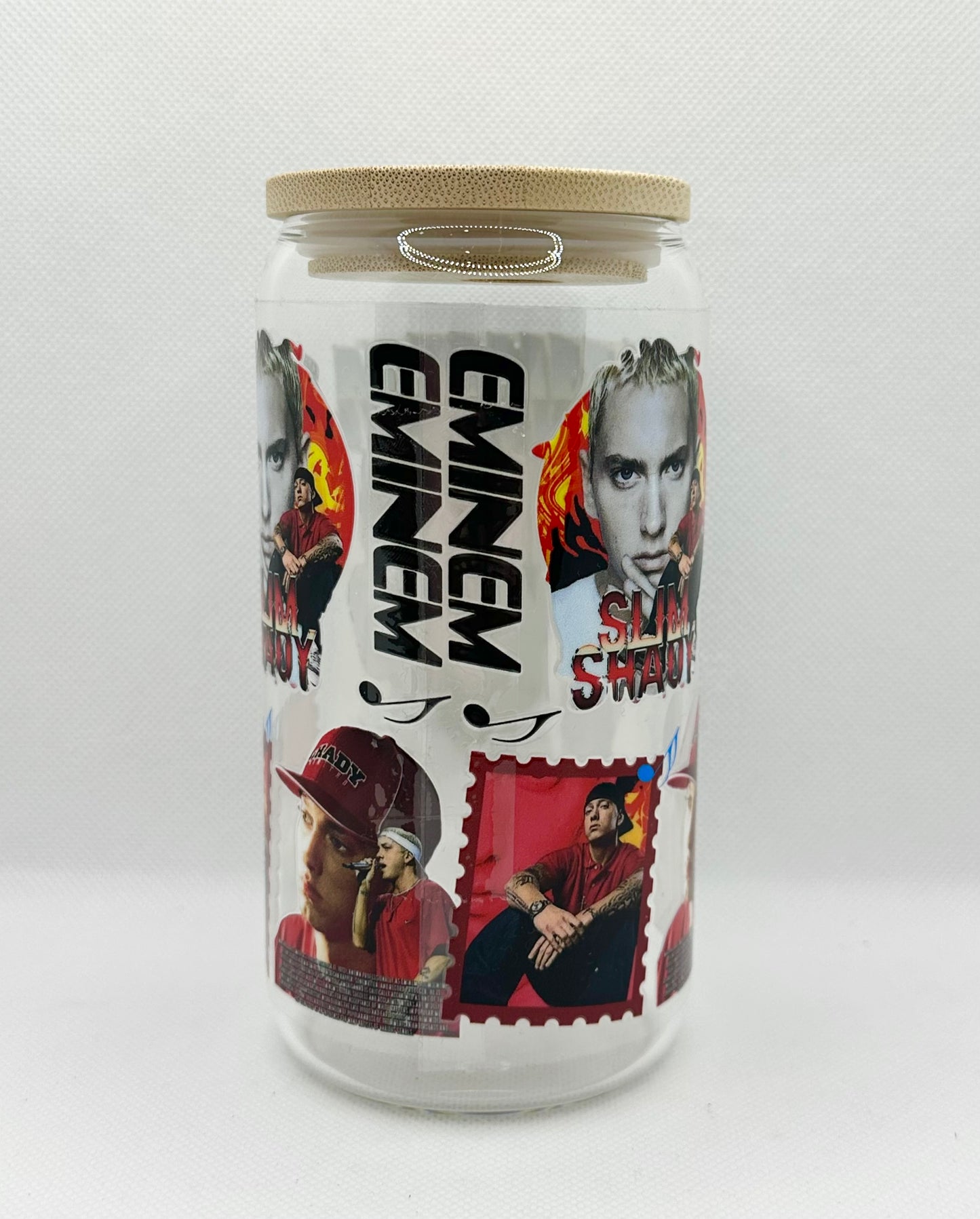 Rapper 16oz Clear Glass Tumbler with Straw