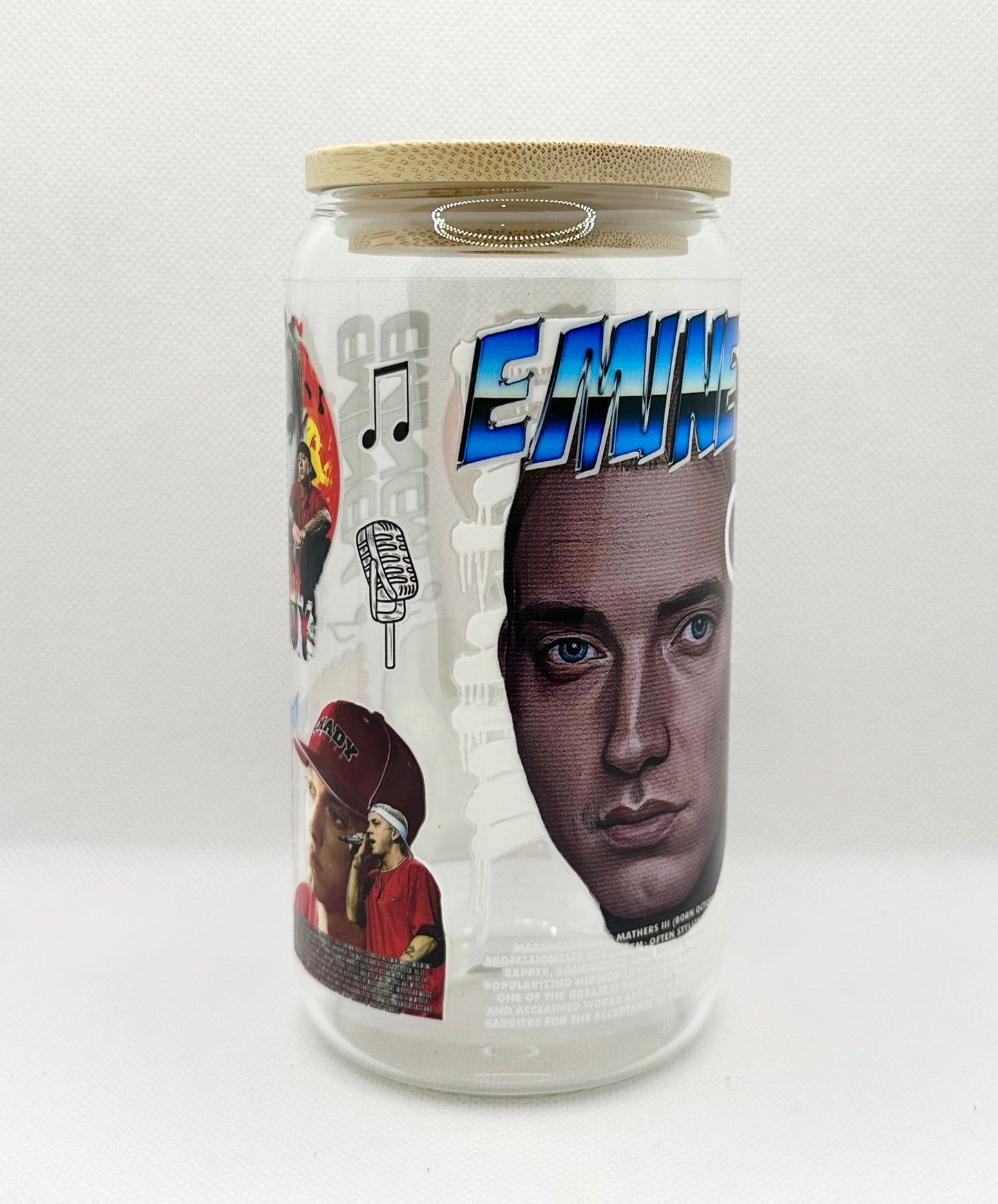 Rapper 16oz Clear Glass Tumbler with Straw