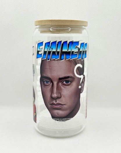 Rapper 16oz Clear Glass Tumbler with Straw