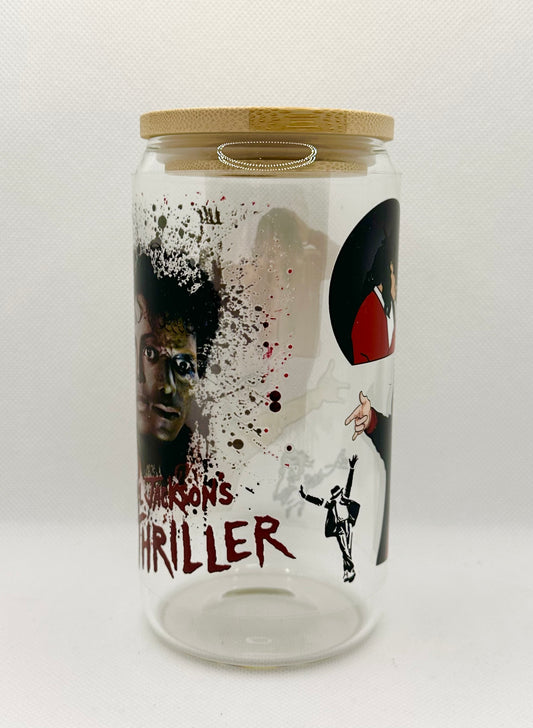 MJ 16oz Clear Glass Tumbler with Straw