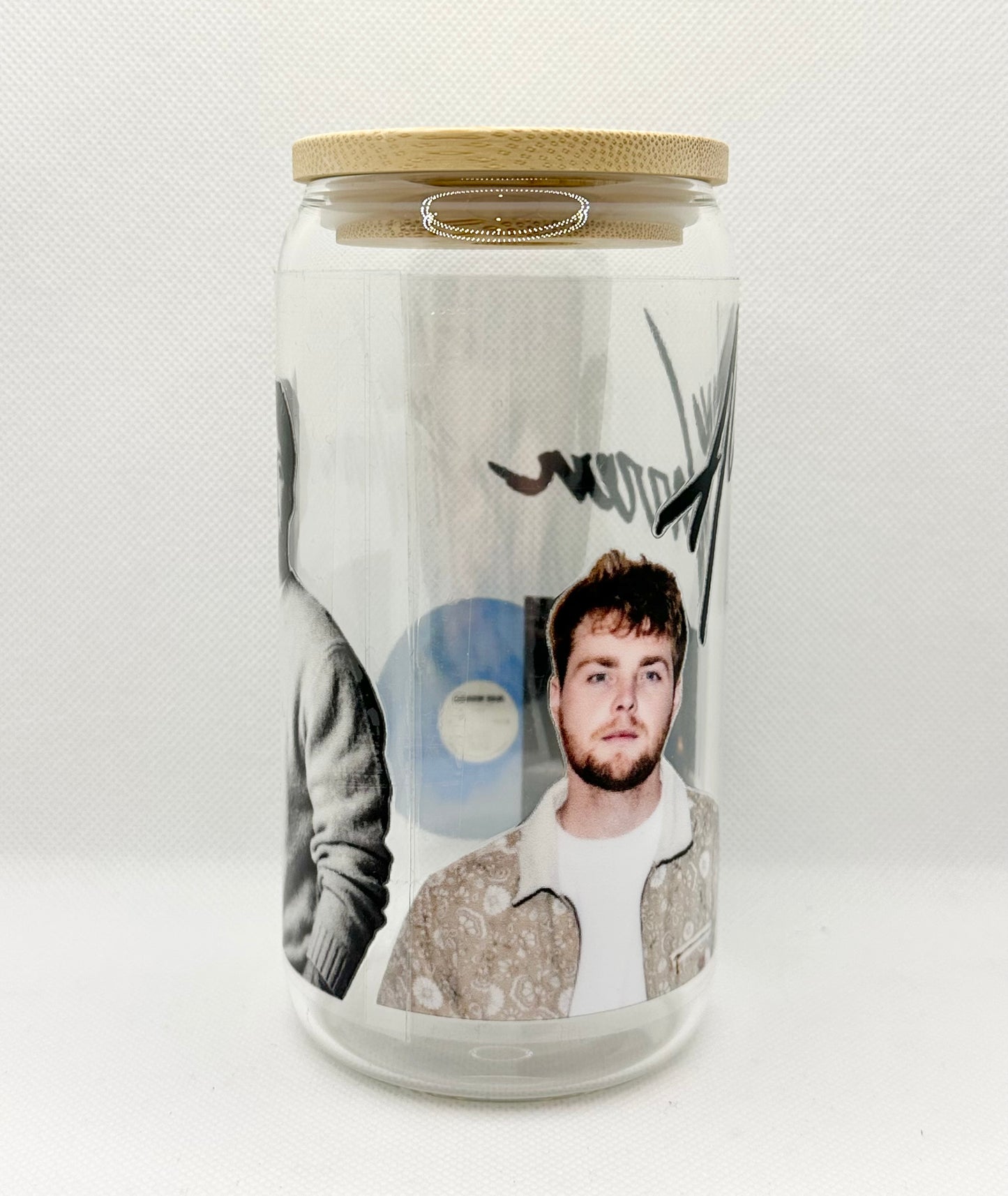 AW 16oz Clear Glass Tumbler with Straw
