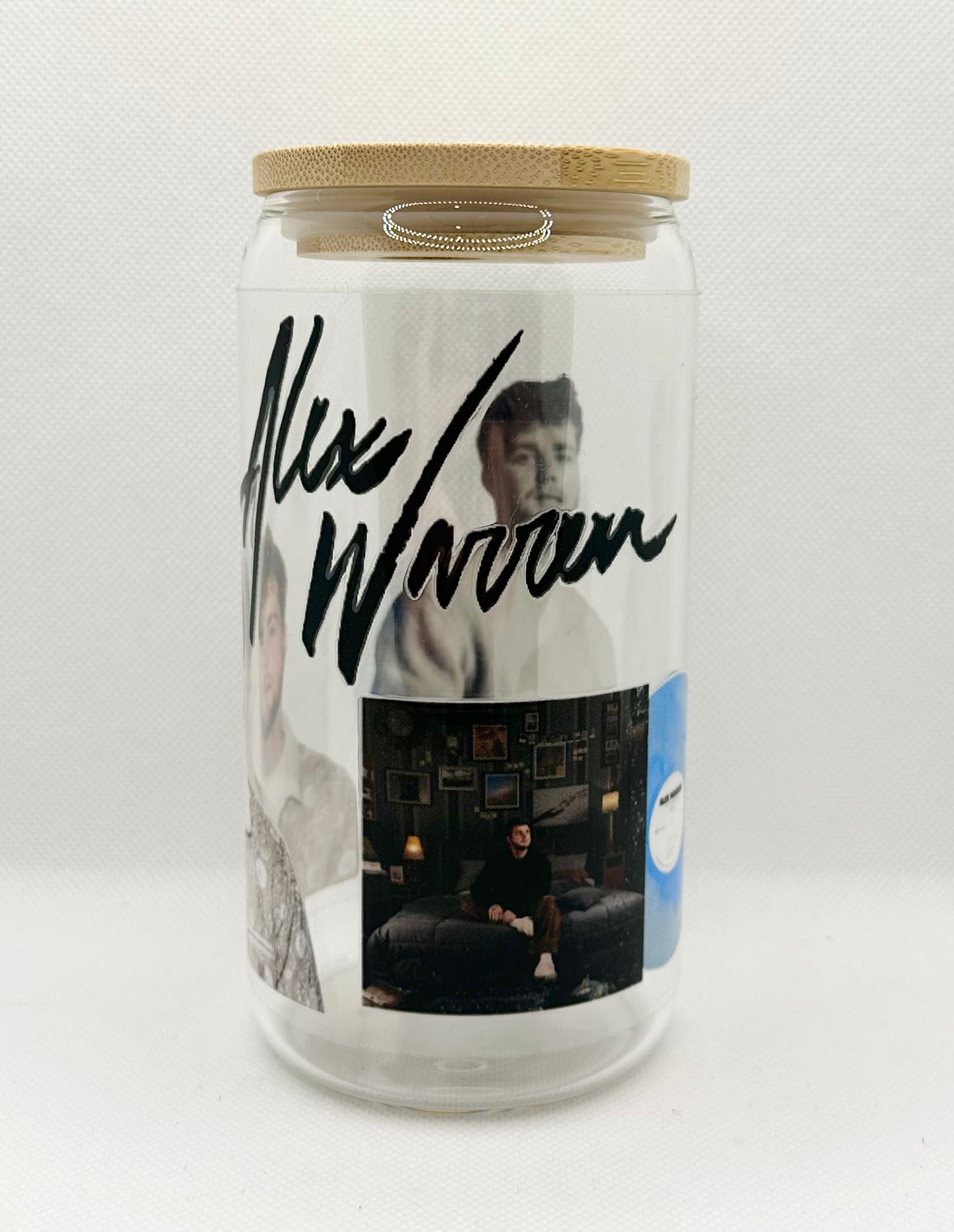 AW 16oz Clear Glass Tumbler with Straw