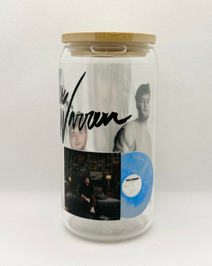 AW 16oz Clear Glass Tumbler with Straw