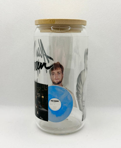 AW 16oz Clear Glass Tumbler with Straw