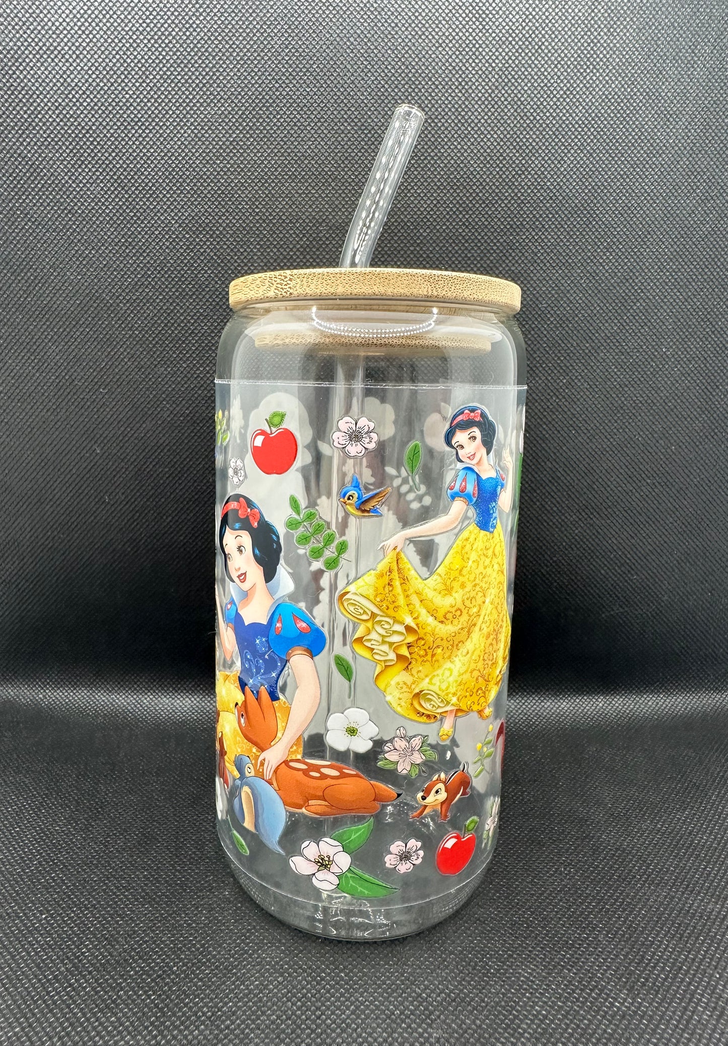 White Princess Movie 16oz Clear Glass Tumbler with Straw