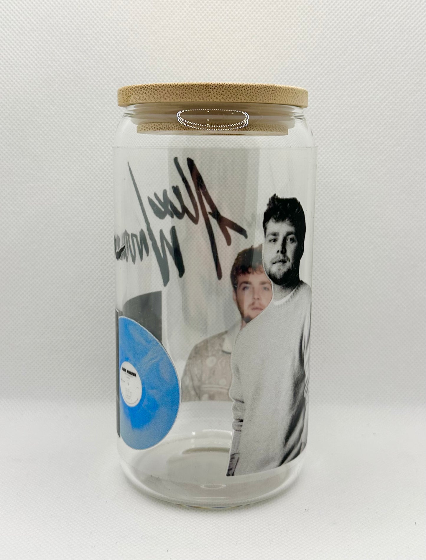 AW 16oz Clear Glass Tumbler with Straw