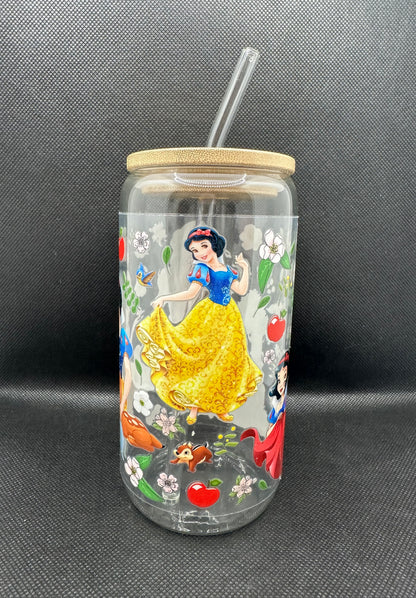 White Princess Movie 16oz Clear Glass Tumbler with Straw