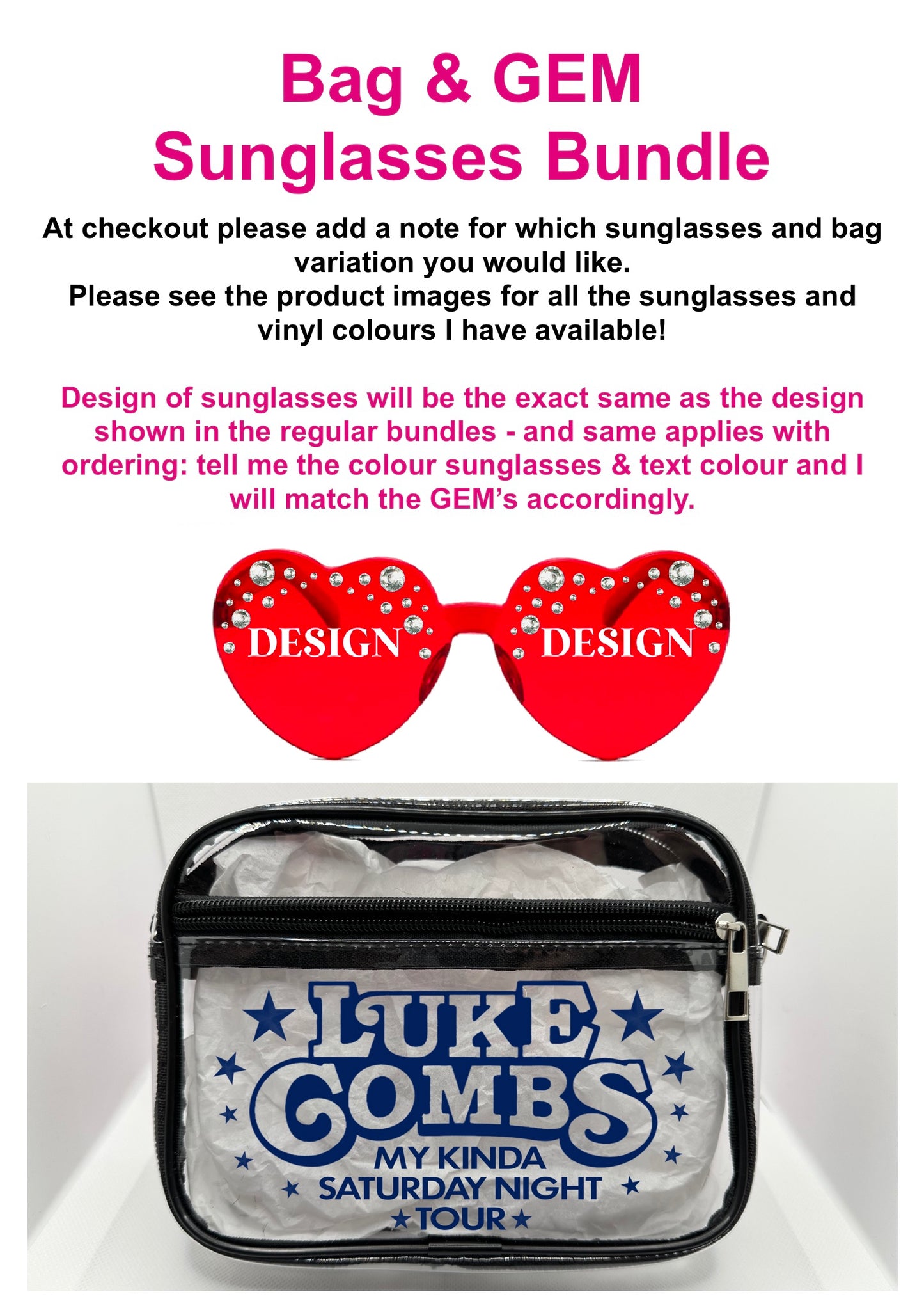 LC 2026 Tour Concert Bag Clear Stadium Approved PVC Concert Crossbody