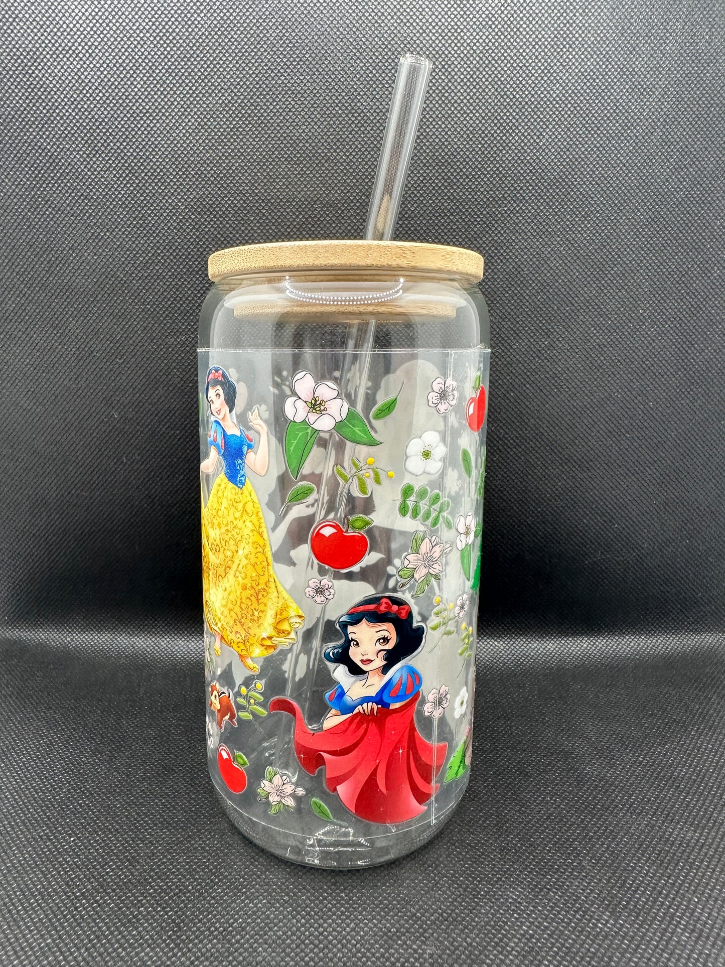 White Princess Movie 16oz Clear Glass Tumbler with Straw