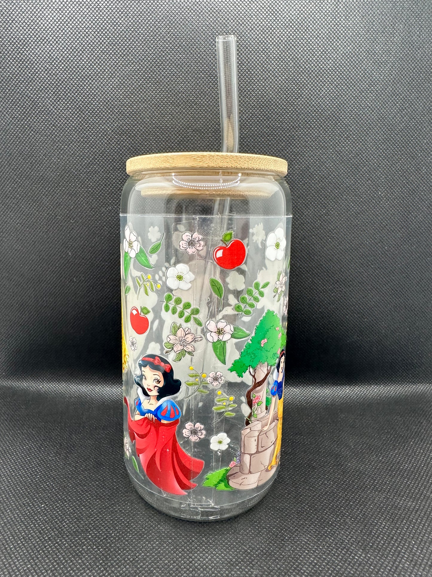White Princess Movie 16oz Clear Glass Tumbler with Straw