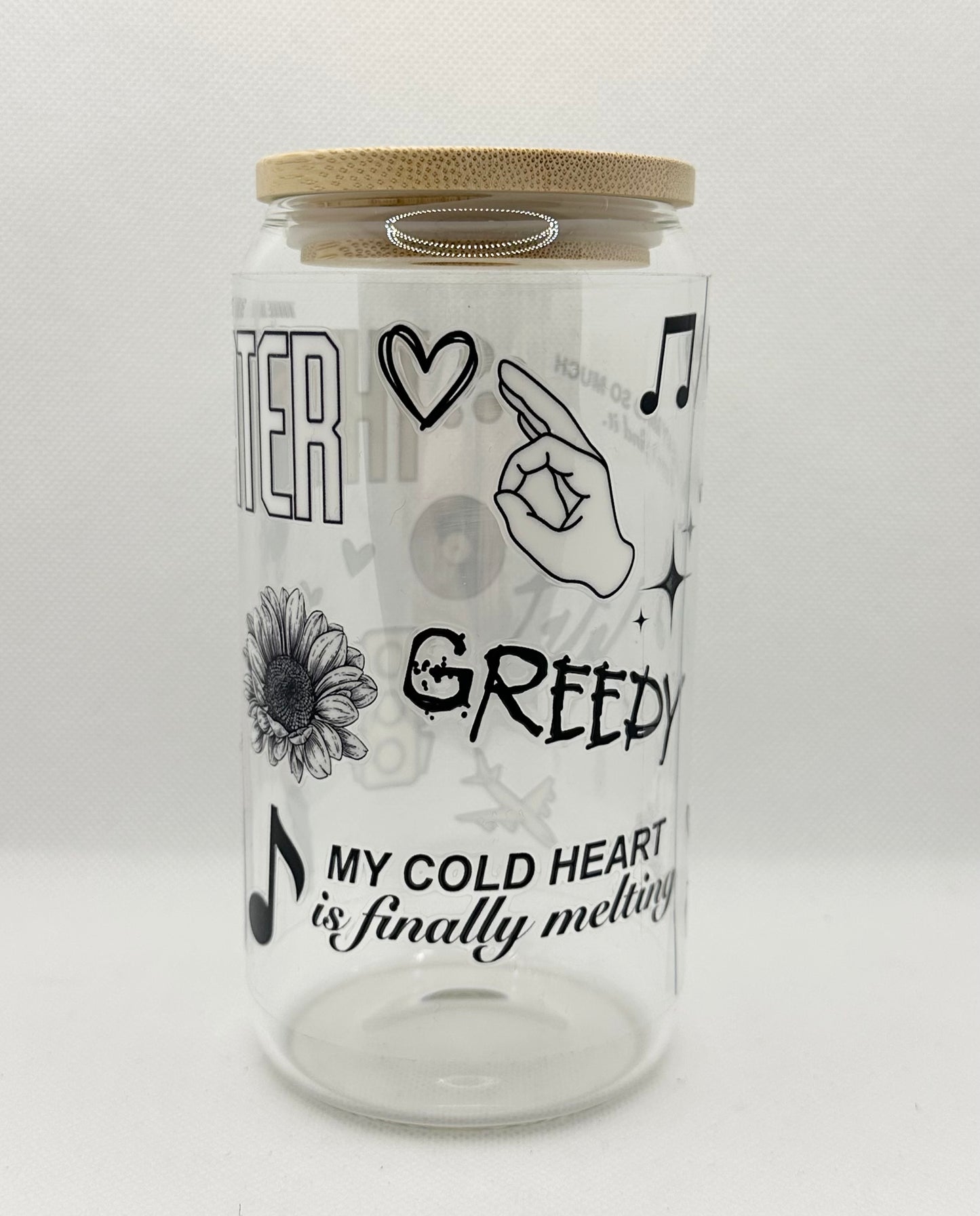 TM 16oz Clear Glass Tumbler with Straw