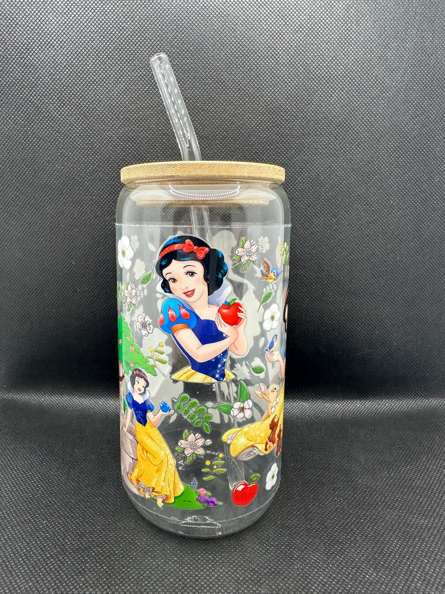 White Princess Movie 16oz Clear Glass Tumbler with Straw