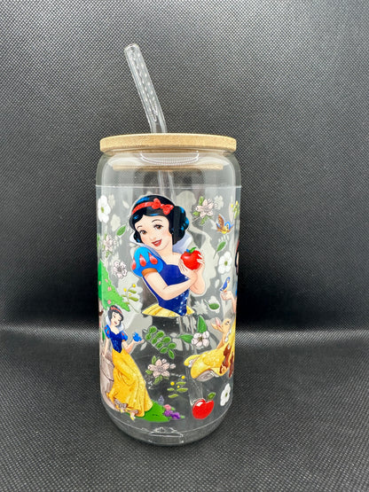 White Princess Movie 16oz Clear Glass Tumbler with Straw
