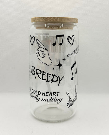 TM 16oz Clear Glass Tumbler with Straw