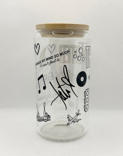 TM 16oz Clear Glass Tumbler with Straw
