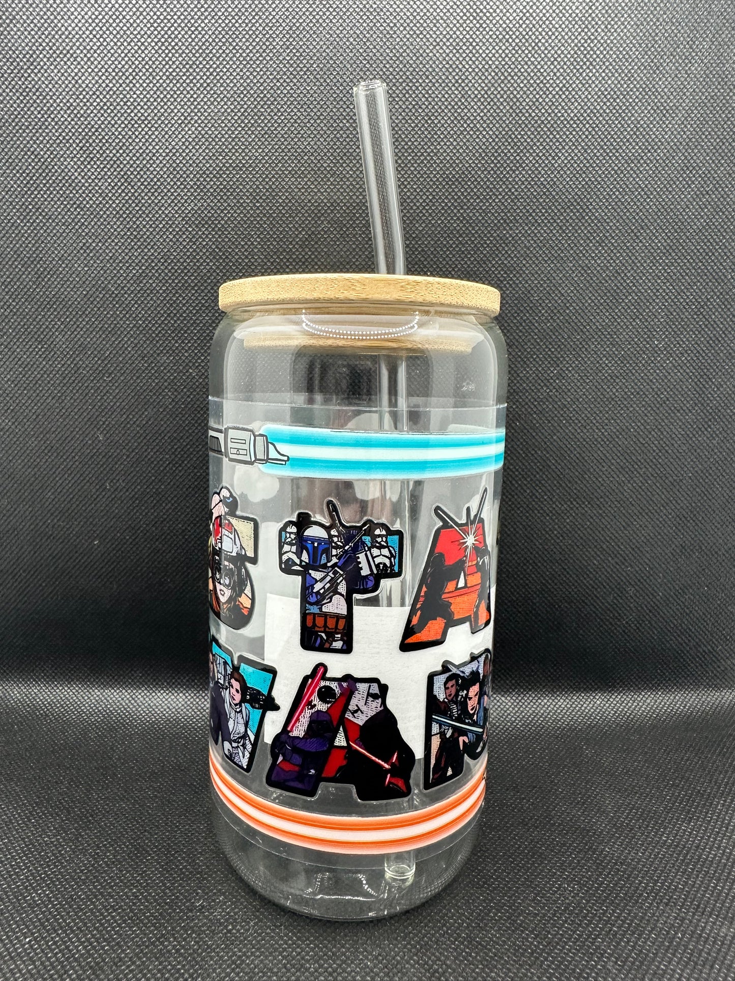 Sci-Fi Movie Inspired 16oz Glass Tumbler with Straw