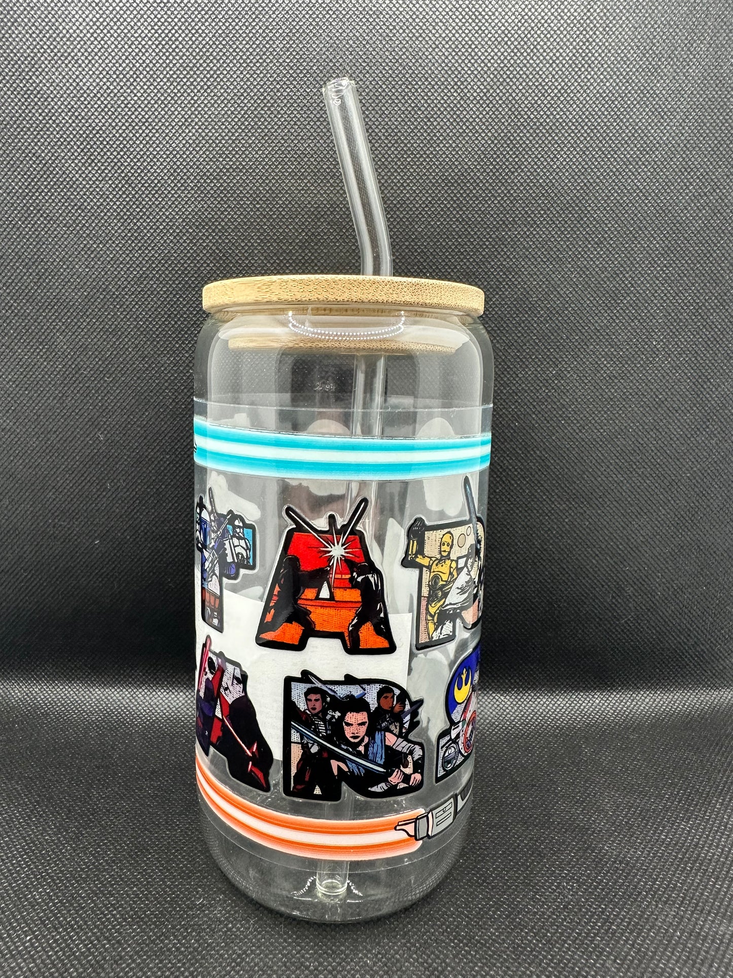 Sci-Fi Movie Inspired 16oz Glass Tumbler with Straw