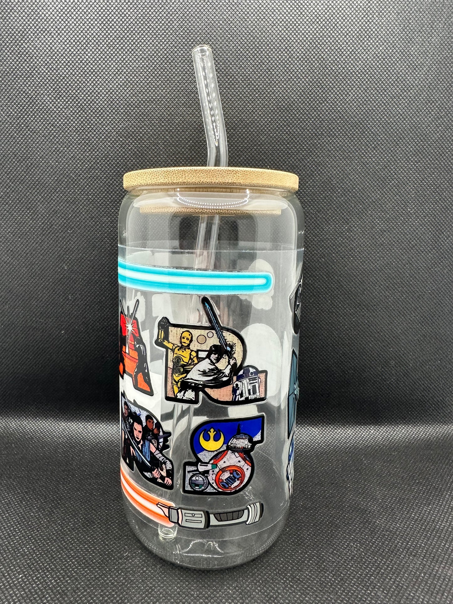 Sci-Fi Movie Inspired 16oz Glass Tumbler with Straw