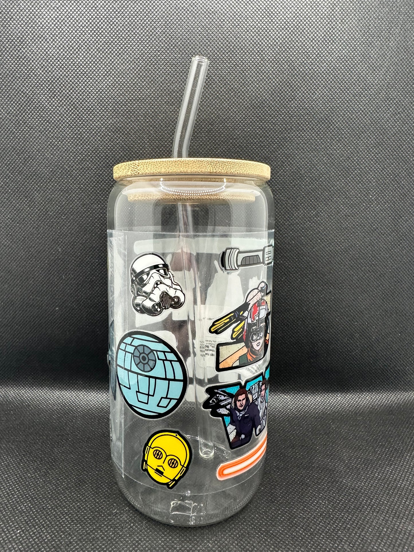 Sci-Fi Movie Inspired 16oz Glass Tumbler with Straw
