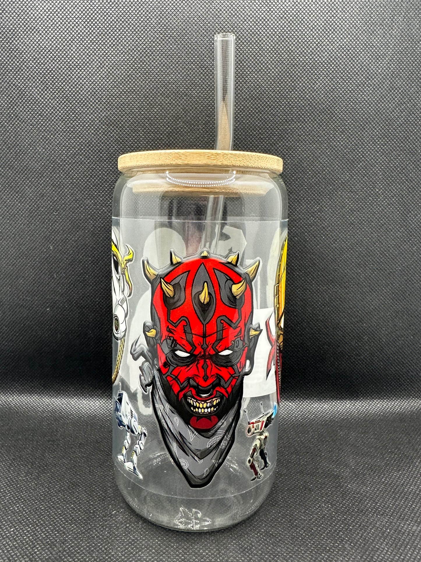 Sci-Fi Movie Inspired 16oz Glass Tumbler with Straw