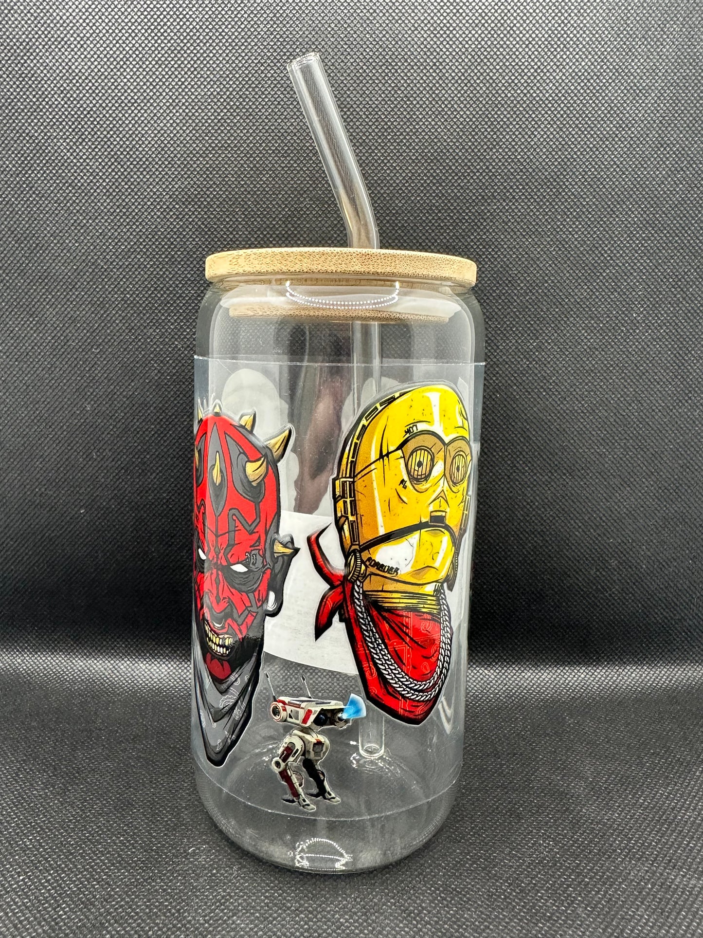 Sci-Fi Movie Inspired 16oz Glass Tumbler with Straw