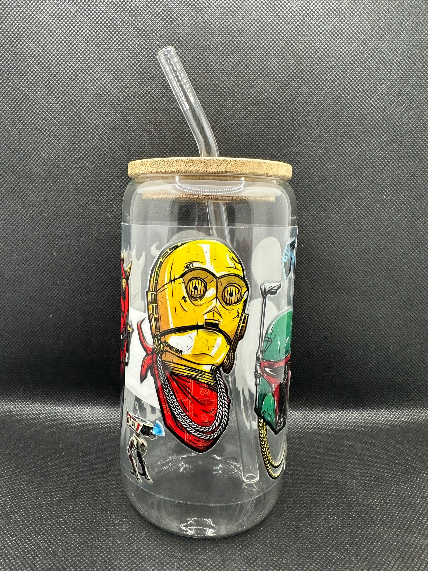 Sci-Fi Movie Inspired 16oz Glass Tumbler with Straw