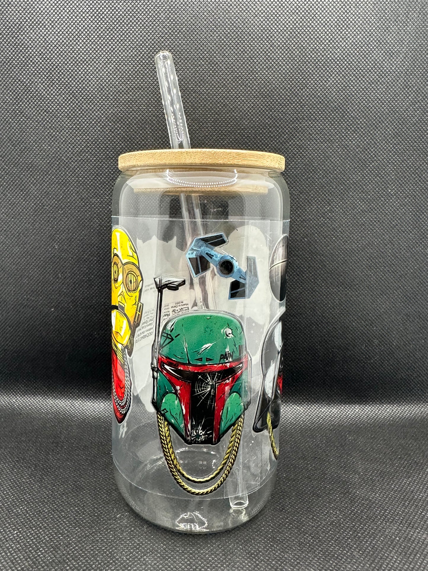 Sci-Fi Movie Inspired 16oz Glass Tumbler with Straw