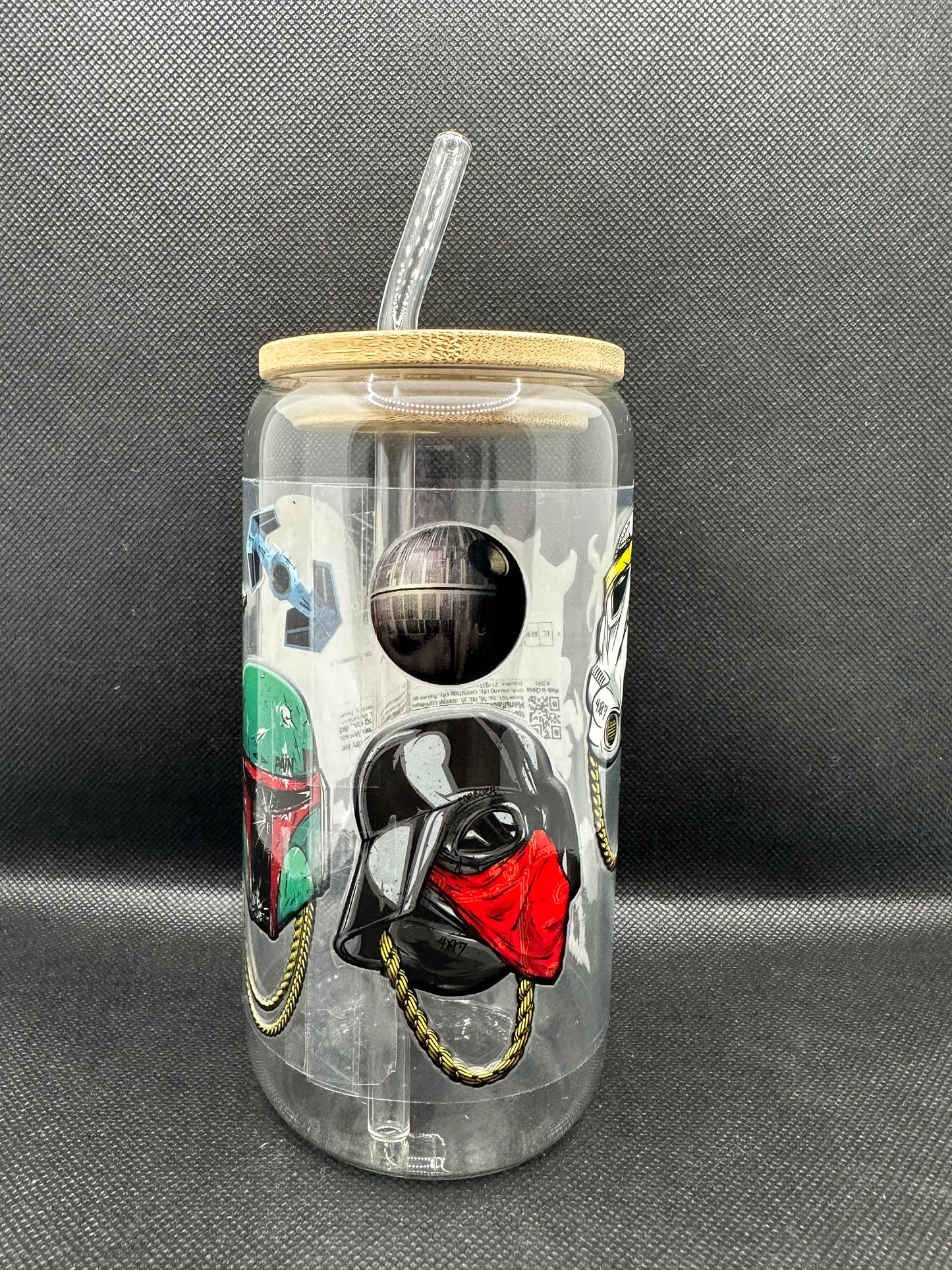 Sci-Fi Movie Inspired 16oz Glass Tumbler with Straw