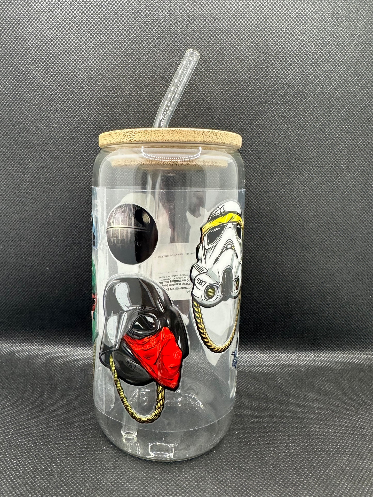Sci-Fi Movie Inspired 16oz Glass Tumbler with Straw