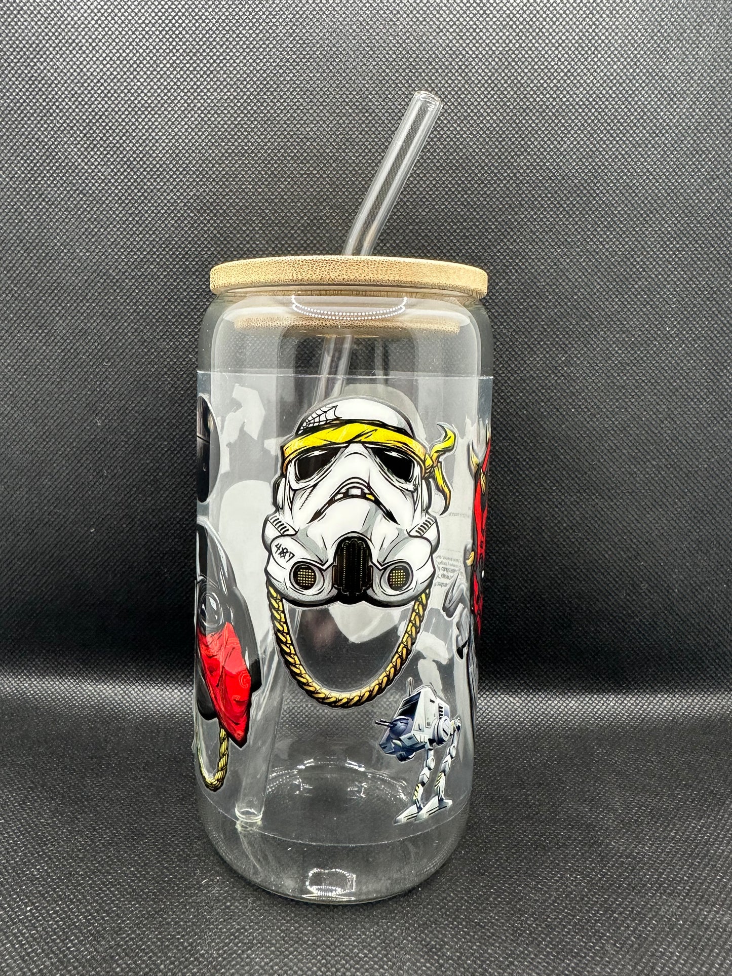 Sci-Fi Movie Inspired 16oz Glass Tumbler with Straw