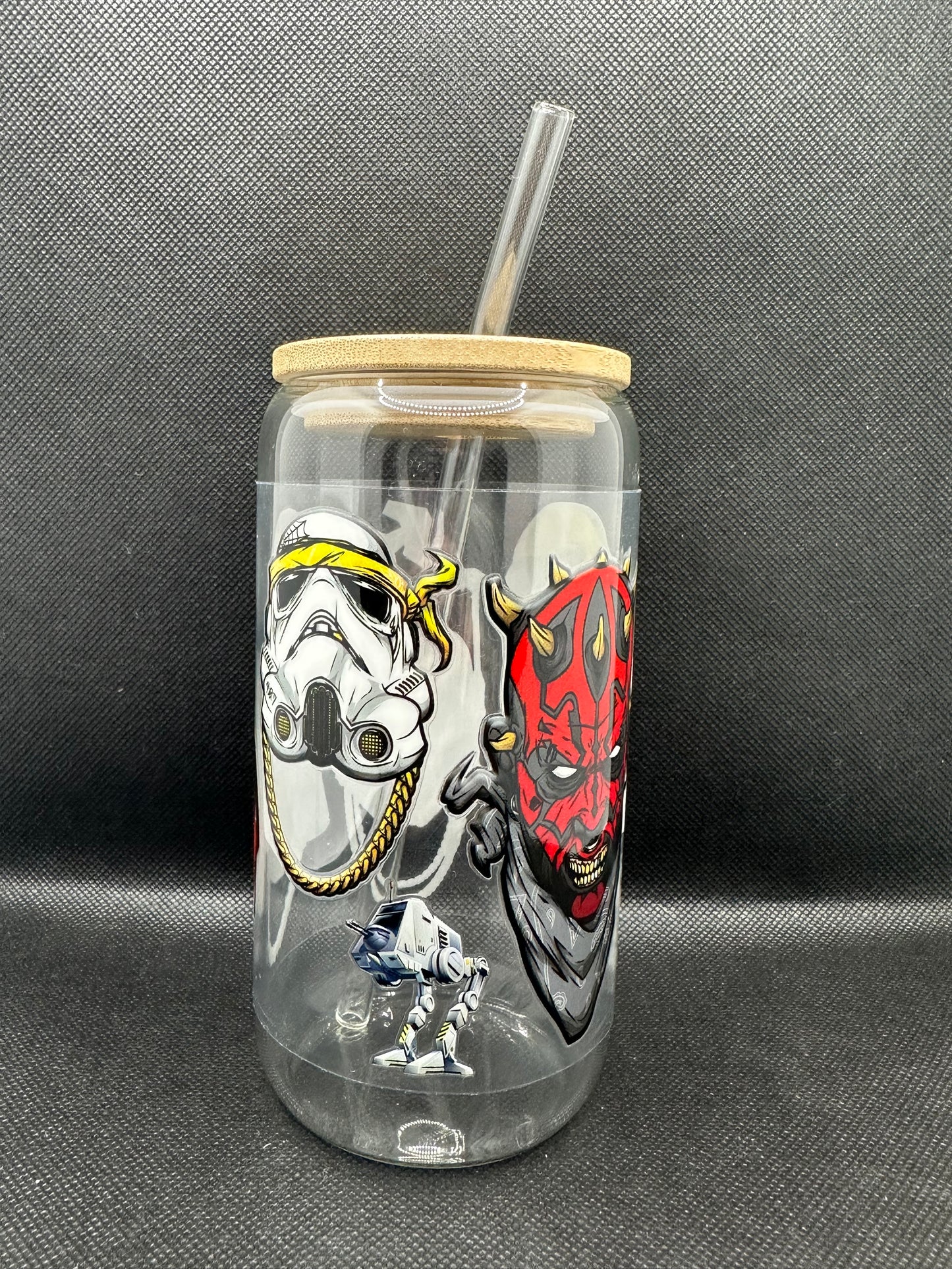 Sci-Fi Movie Inspired 16oz Glass Tumbler with Straw