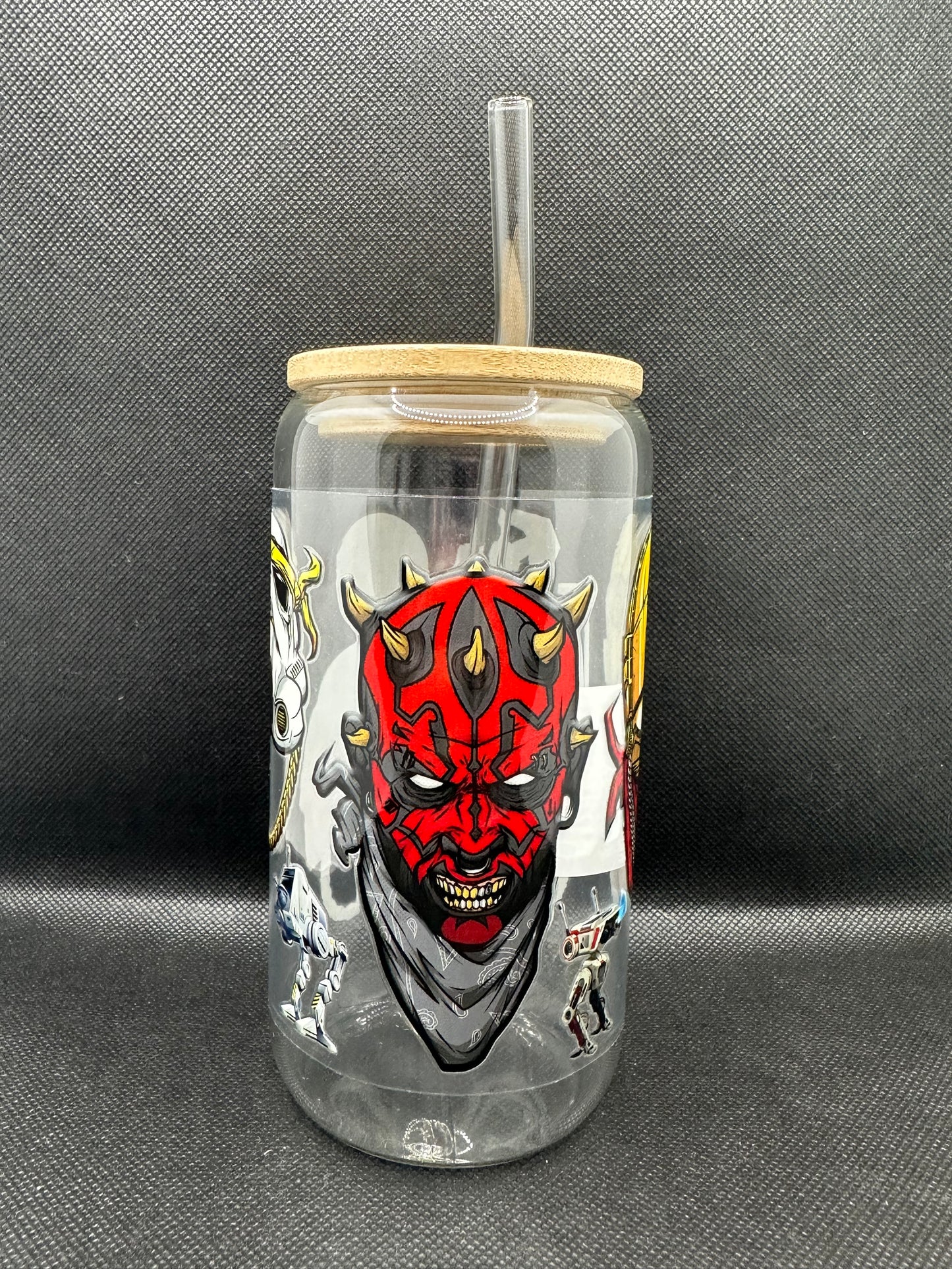 Sci-Fi Movie Inspired 16oz Glass Tumbler with Straw