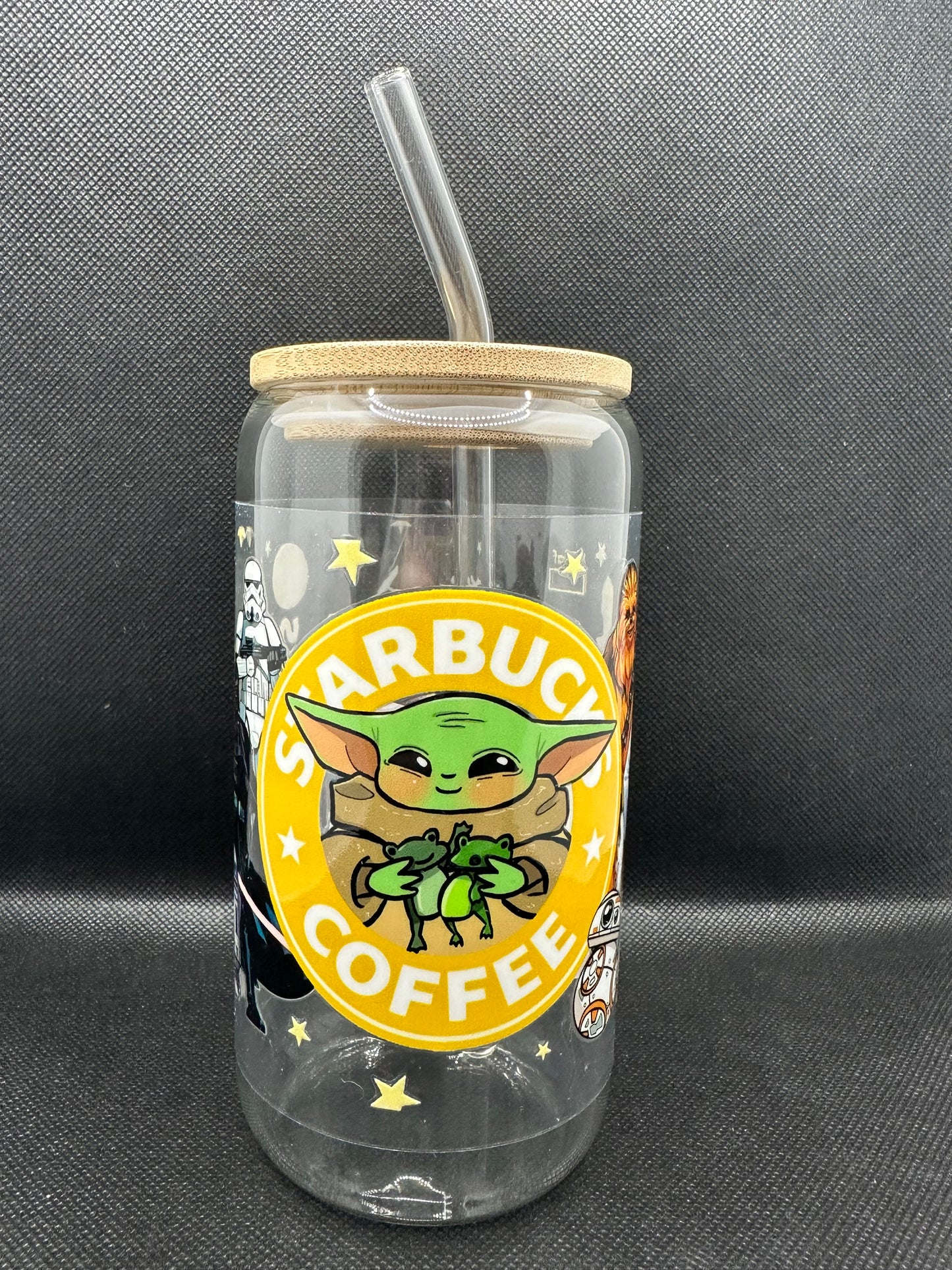 Sci-Fi Movie Inspired 16oz Glass Tumbler with Straw