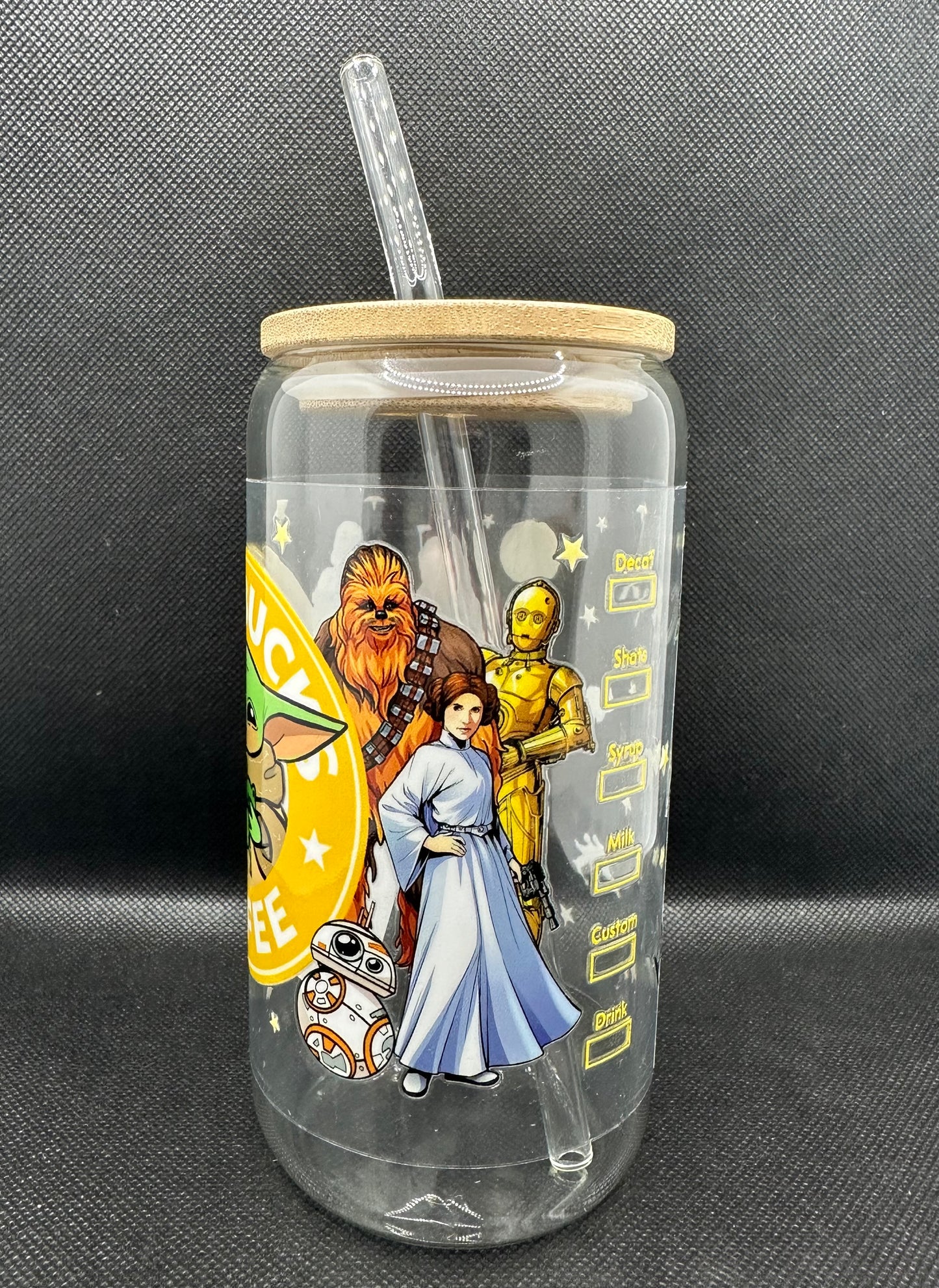 Sci-Fi Movie Inspired 16oz Glass Tumbler with Straw