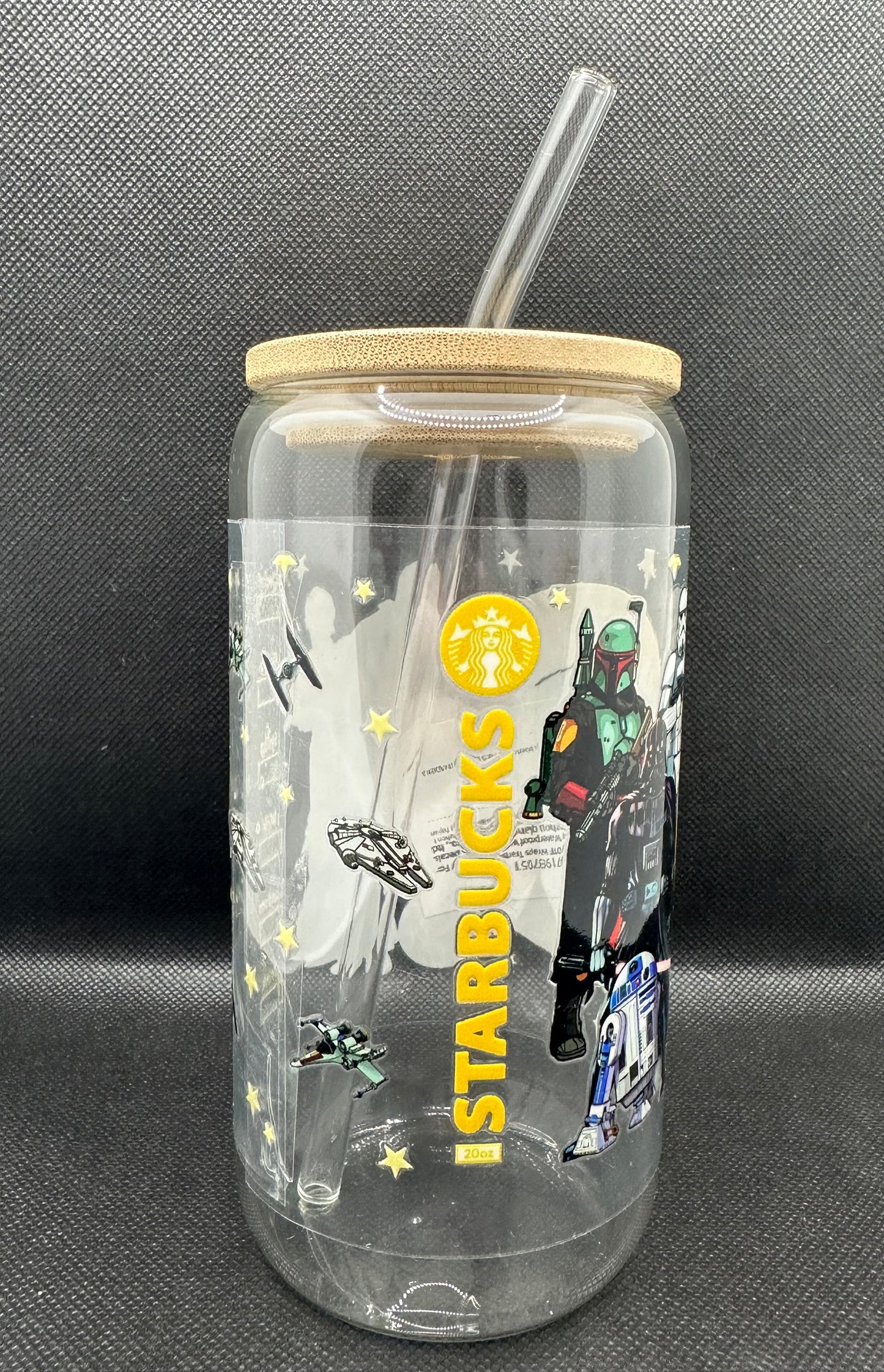 Sci-Fi Movie Inspired 16oz Glass Tumbler with Straw