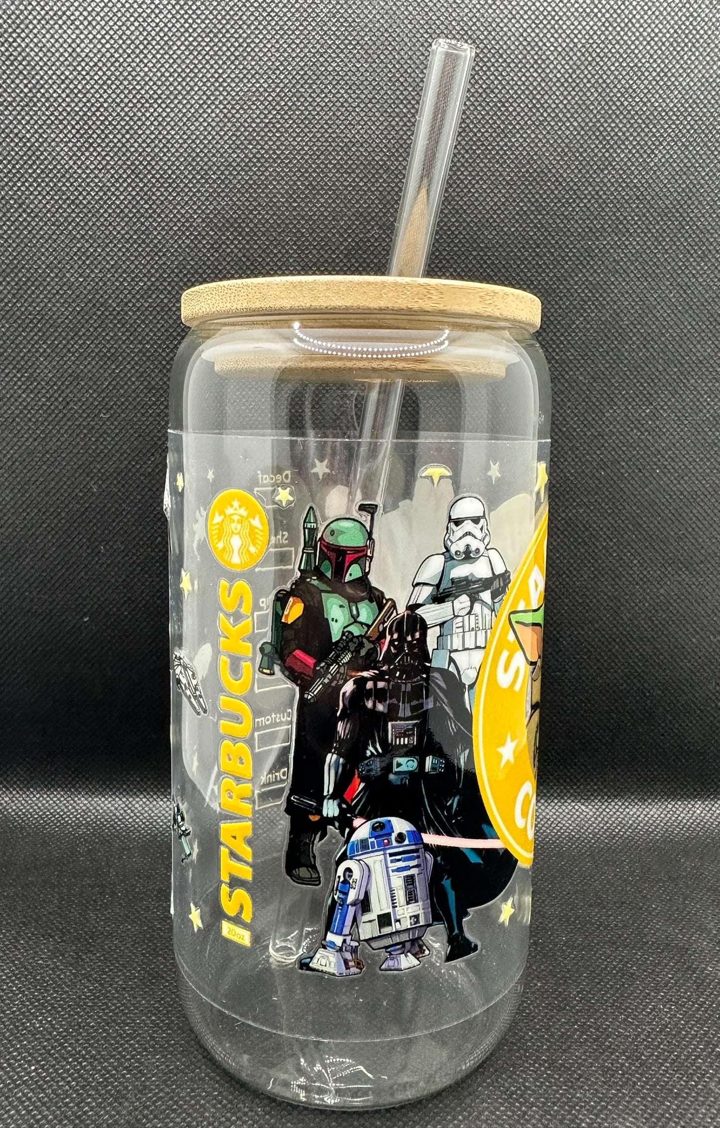 Sci-Fi Movie Inspired 16oz Glass Tumbler with Straw
