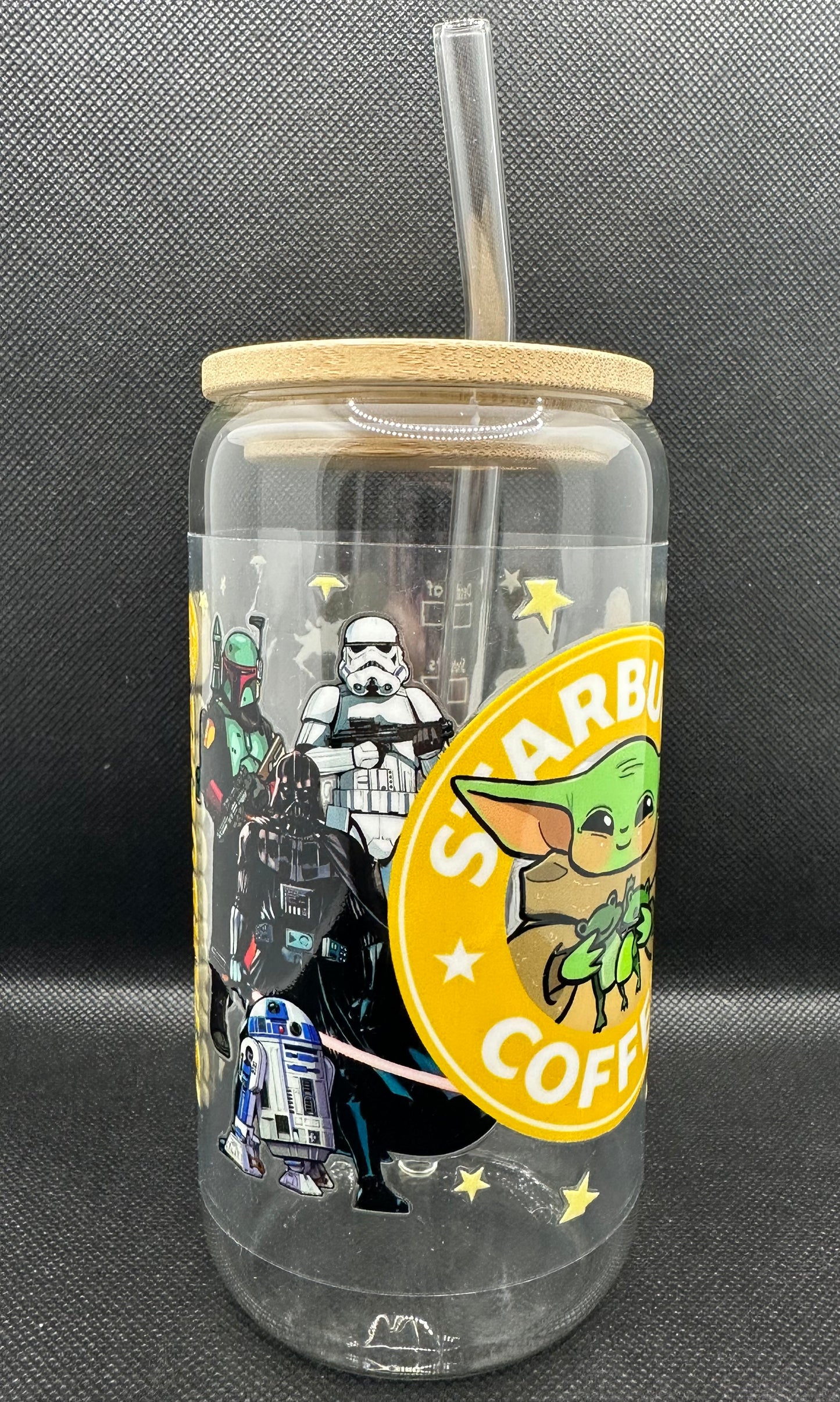 Sci-Fi Movie Inspired 16oz Glass Tumbler with Straw