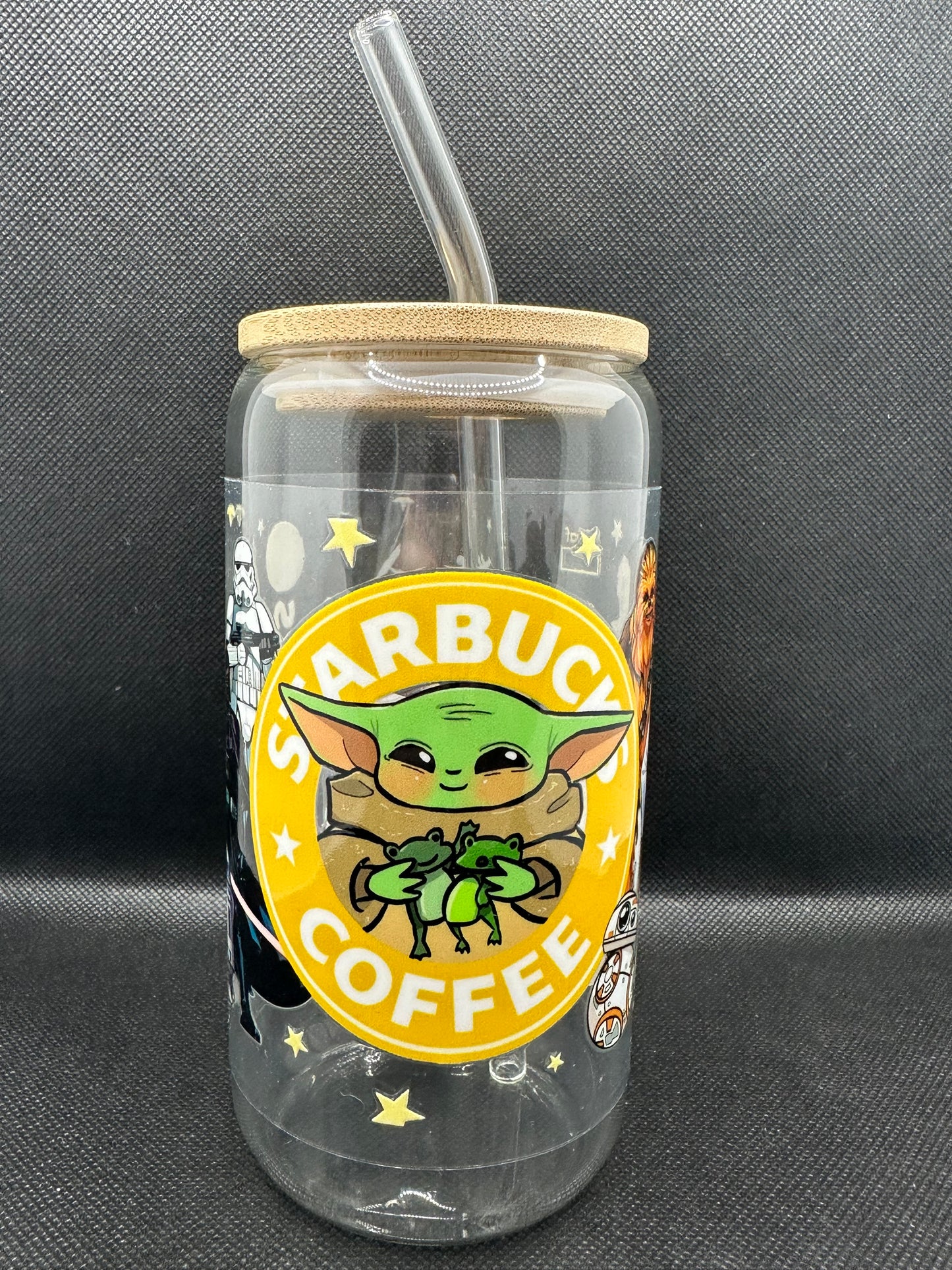 Sci-Fi Movie Inspired 16oz Glass Tumbler with Straw