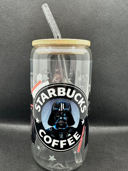 Sci-Fi Movie Inspired 16oz Glass Tumbler with Straw