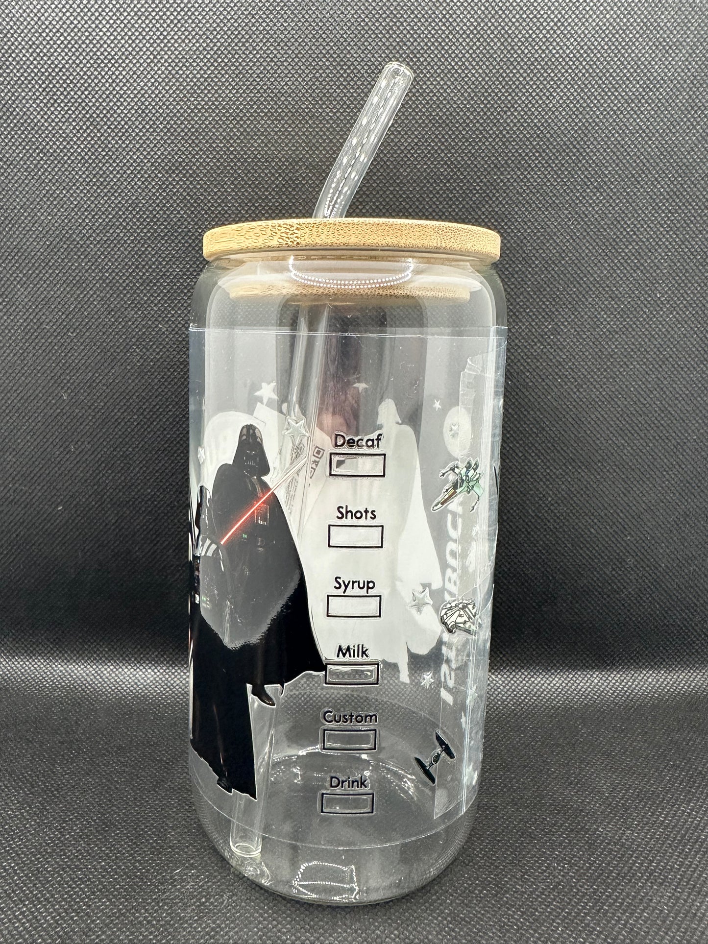 Sci-Fi Movie Inspired 16oz Glass Tumbler with Straw
