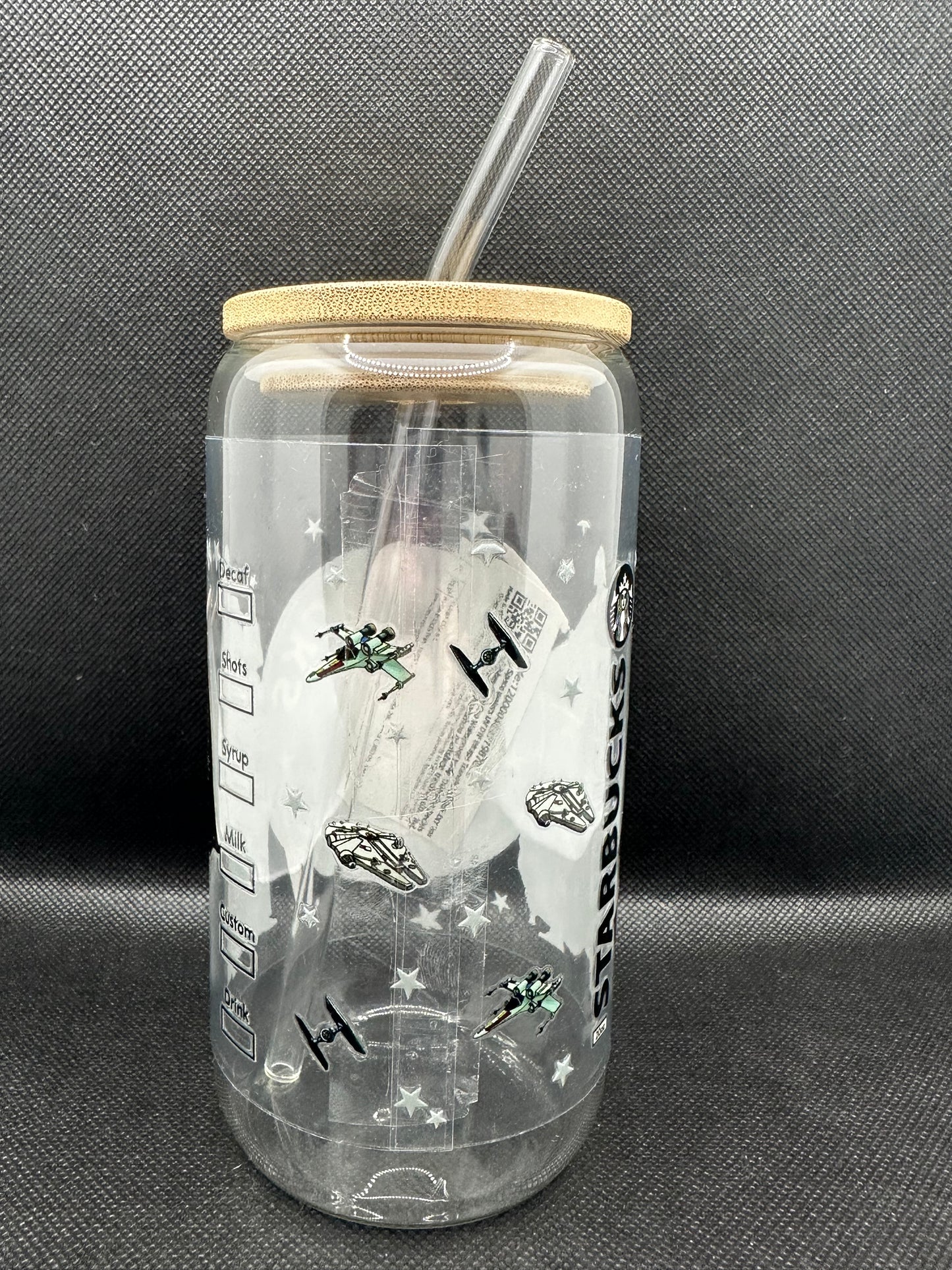 Sci-Fi Movie Inspired 16oz Glass Tumbler with Straw