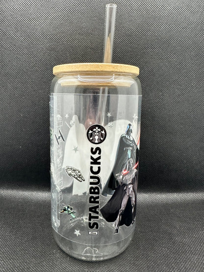 Sci-Fi Movie Inspired 16oz Glass Tumbler with Straw