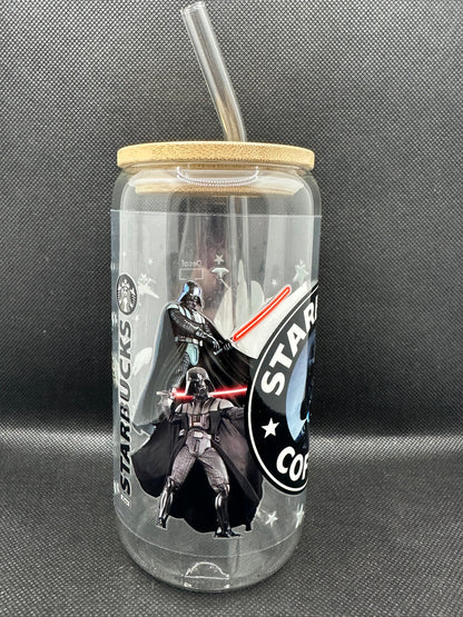 Sci-Fi Movie Inspired 16oz Glass Tumbler with Straw