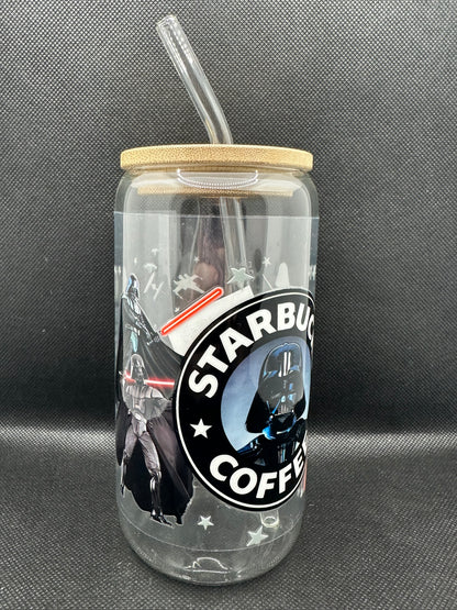Sci-Fi Movie Inspired 16oz Glass Tumbler with Straw
