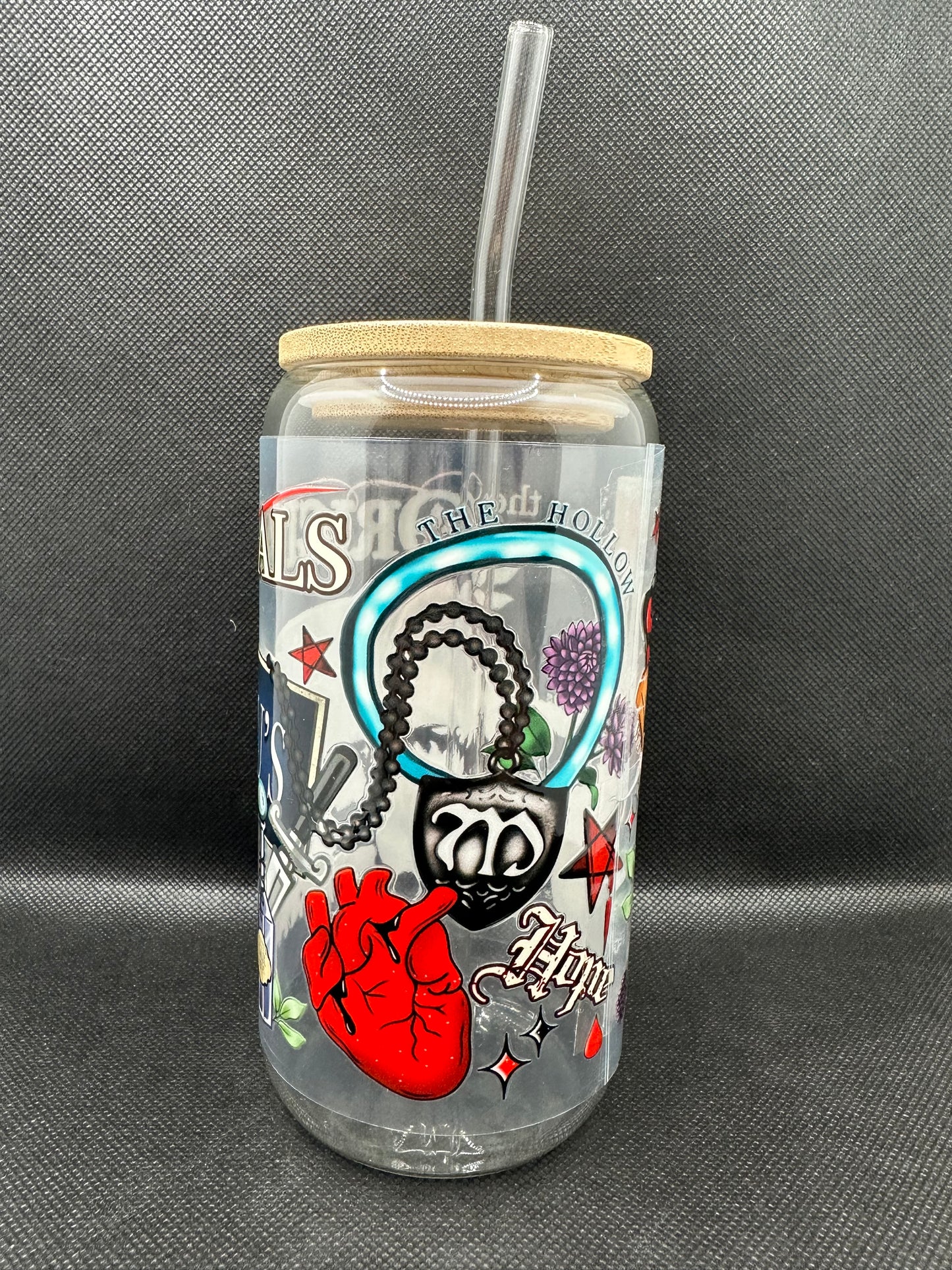 Originals Vampire 16oz Glass Tumbler with Straw