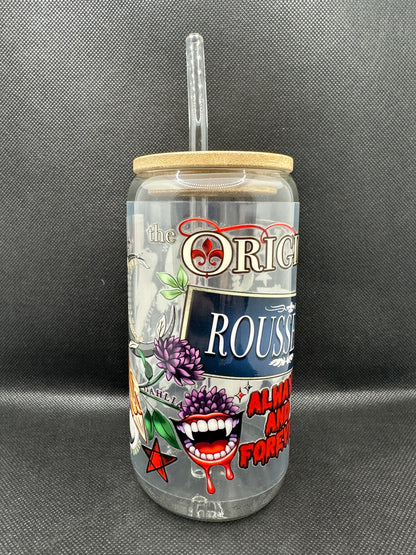 Originals Vampire 16oz Glass Tumbler with Straw